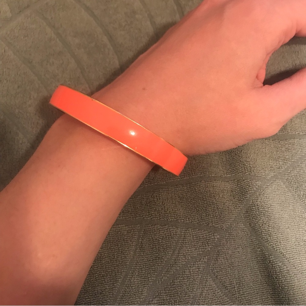 J. Crew Neon Orange / Coral Thin Enamel Bangle